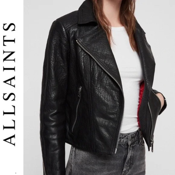 ALLSAINTS Pataya Biker Jacket NWT Size: US Black - Main Image